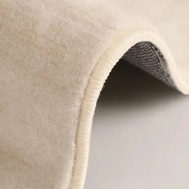 Cream Style Irregular Carpet Minimalist Rugs