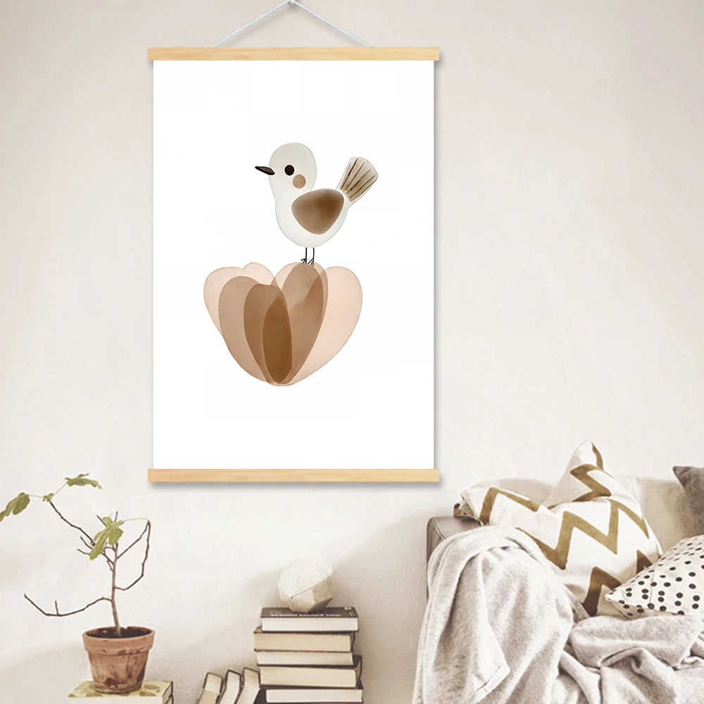 Boho Animals Wall Art Canvas Painting Kids  Decor