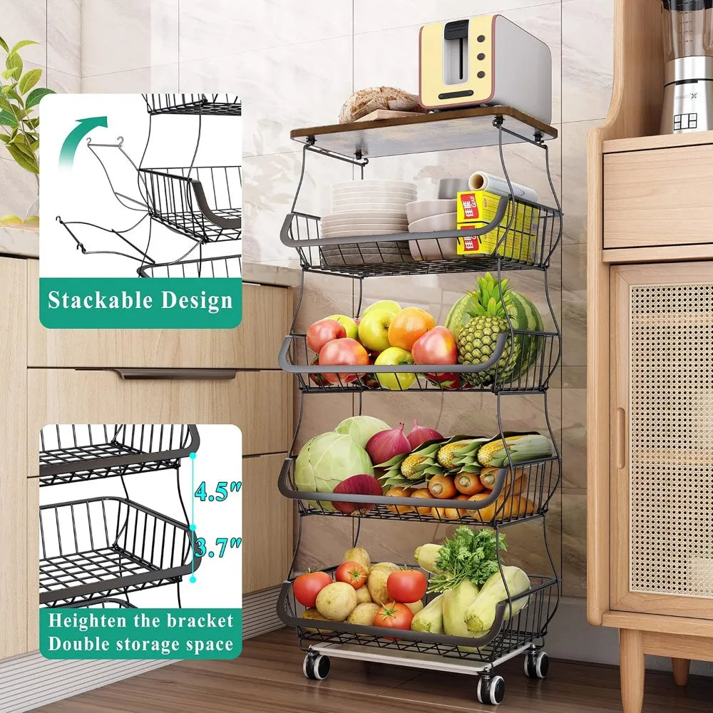 Fruit Basket Kitchen Organizer