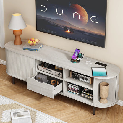 69 Inch TV Stand, TV Console for TVs up to 80",Entertainment Center w/ Storage & Drawer,