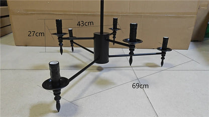 Modern Candle Chandelier Pendant Lamp LED Iron Art Lighting Fixtures