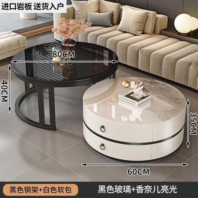 Modern Round Coffee Tables Metal Nordic Glam Minimalist Coffee Tables