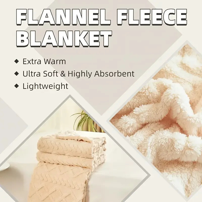 Luxurious Fleece Blanket Cozy Flannel Throw