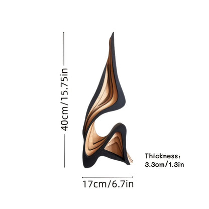 Artistic Abstract Wooden Streamlined Statue