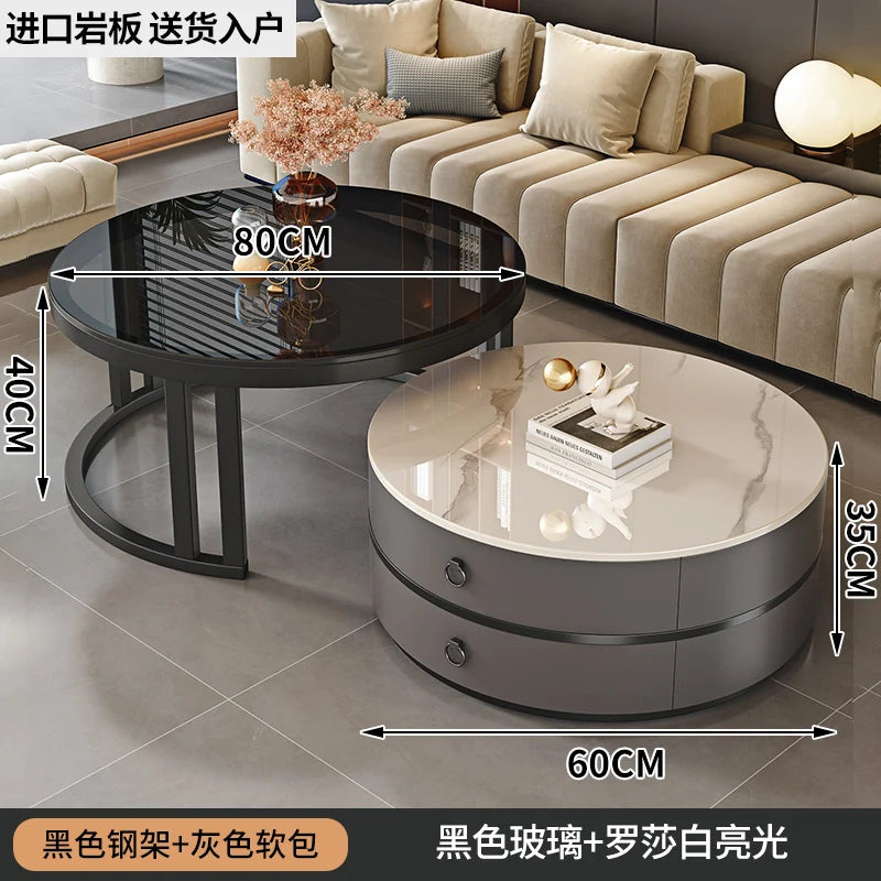 Modern Round Coffee Tables Metal Nordic Glam Minimalist Coffee Tables