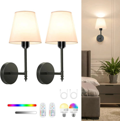 Wireless Rechargeable Battery-Powered Wall Light with 4000 Mah, Dimmable, Detachable Bulb and Remote Control, 1