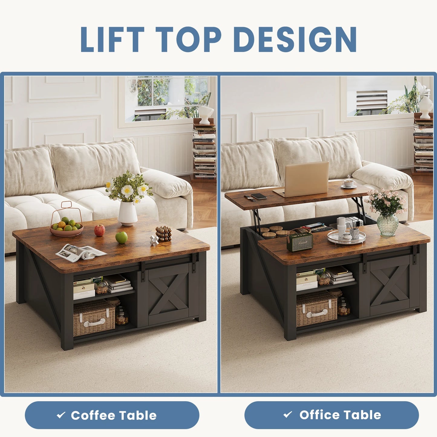 Wood Lift Top Coffee Tables