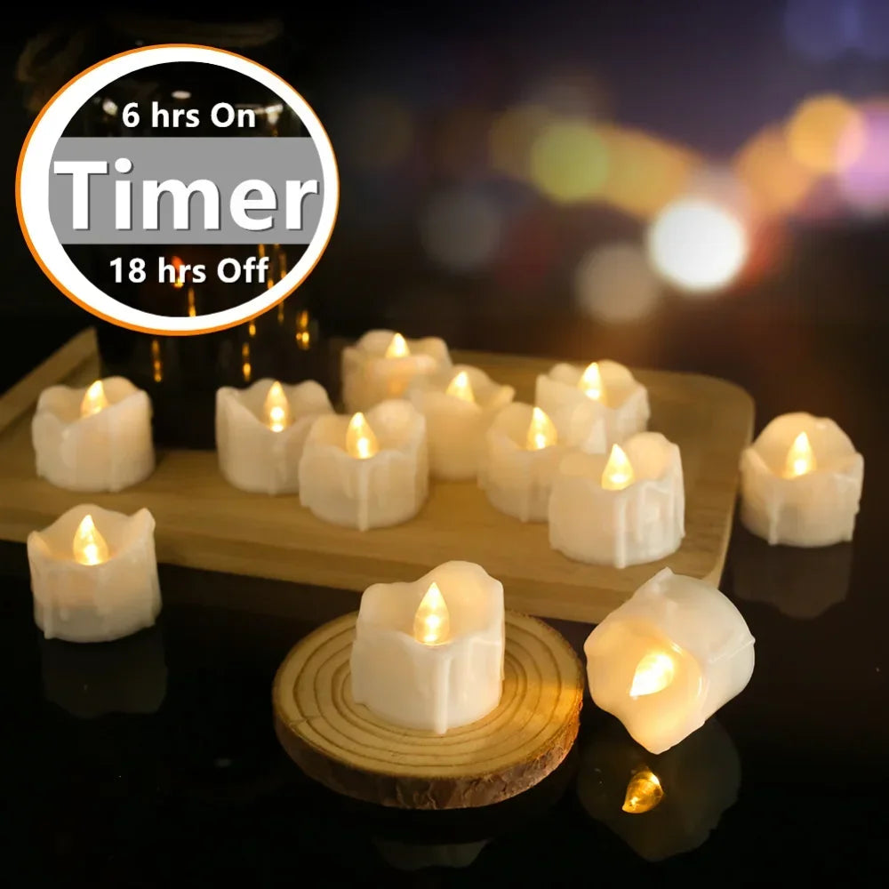 Flameless Flickering Auto Tealights