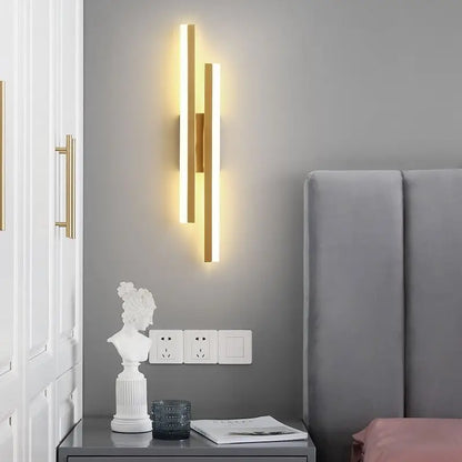 LED Wall Sconces Copper Line Pipe Acrylic Lampshade Indoor Lighting for Corridor Light Fixture