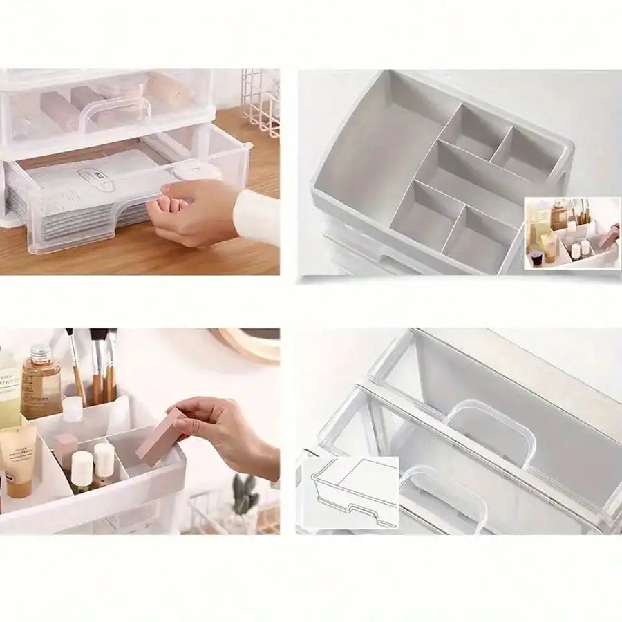 3 Tier Cosmetic Organizer With Drawers