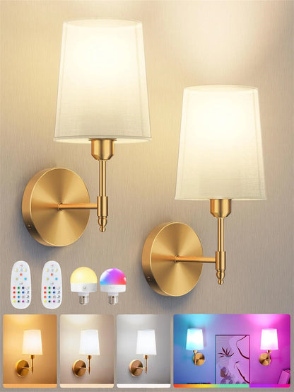 Wireless Rechargeable Battery-Powered Wall Light with 4000 Mah, Dimmable, Detachable Bulb and Remote Control, 1