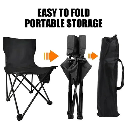 Outdoor Portable Folding Chair With Storage Bag