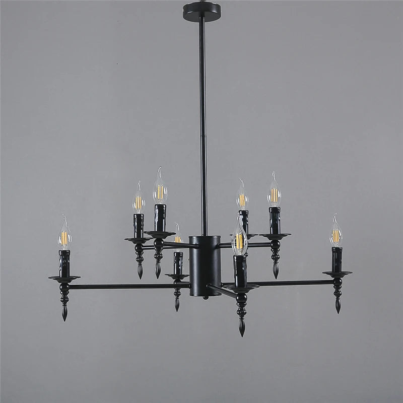 Modern Candle Chandelier Pendant Lamp LED Iron Art Lighting Fixtures