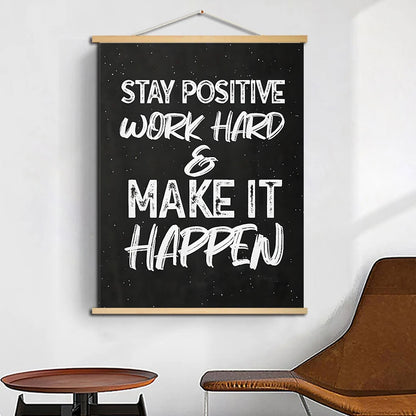 Inspirational Positive Scrolls Canvas Painting