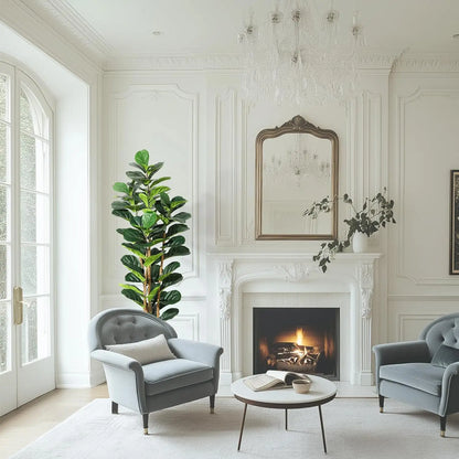 5/6/7 FT Artificial Fiddle Leaf Fig Tree with Pot