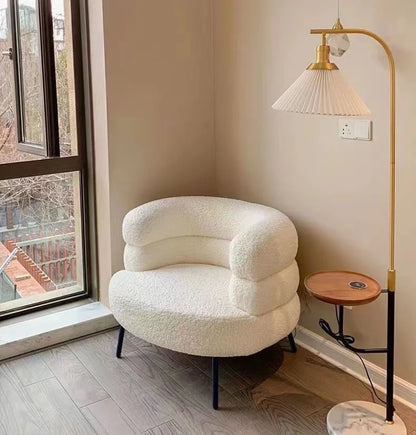 Lamb wool lazy sofa chair living room ot bedroom