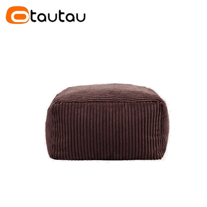 OTAUTAU Corduroy Bean Bag Pouf Cover Without Filler Lazy Floor Beanbag Chair Sac Puff Ottoman Lounger Frameless Furniture DD025