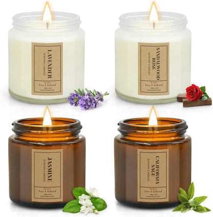 4 Pack Soy Aromatherapy Candles