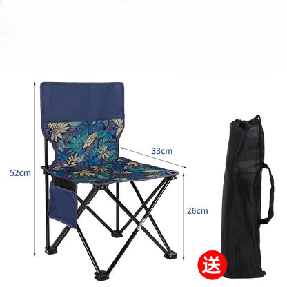 Outdoor Portable Folding Chair With Storage Bag