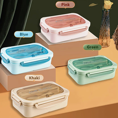 Lunch box with utensils