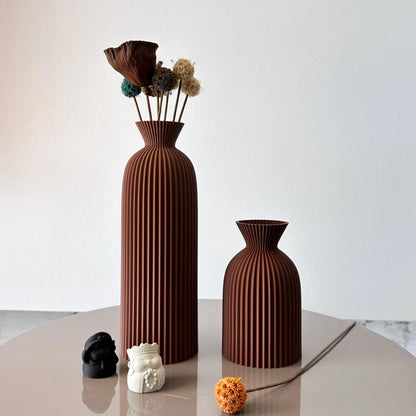 2-Piece Set of Wavy Pattern Art Dry Vase, Dried Flower Vase