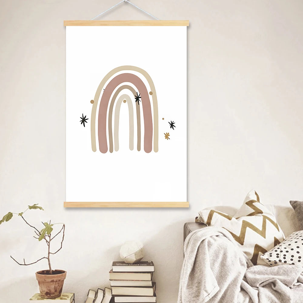 Boho Animals Wall Art Canvas Painting Kids  Decor