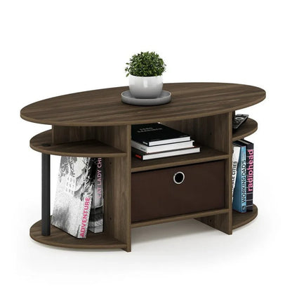 Oval Coffee Table with Columbia Walnut