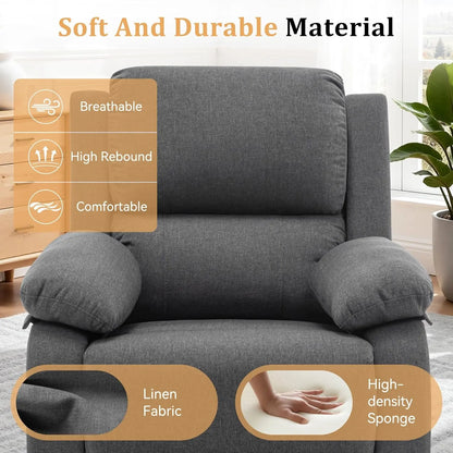 Small Rocking Recliner Chair for Small Spaces, Upholstered, Customized