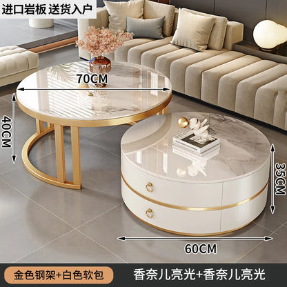 Modern Round Coffee Tables Metal Nordic Glam Minimalist Coffee Tables