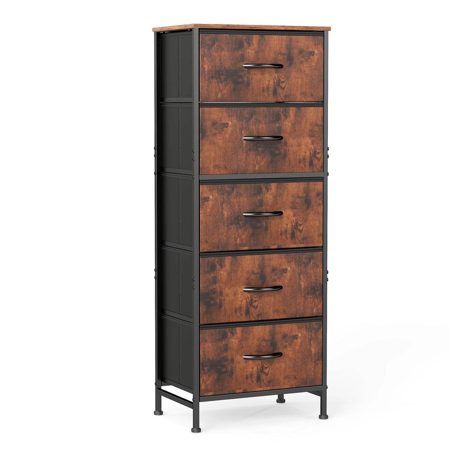 48IN Dresser For Bedroom With 5 Fabric Drawers Ne Steel Frame