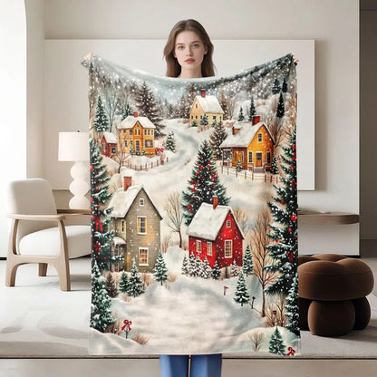 Christmas Village-themed Blanket